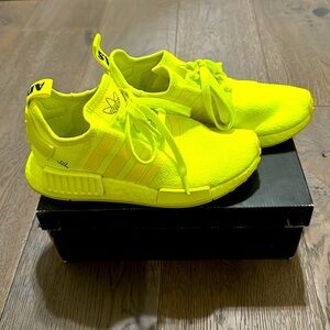 Adidas NMD R1 Neon Yellow Shoes Size 6